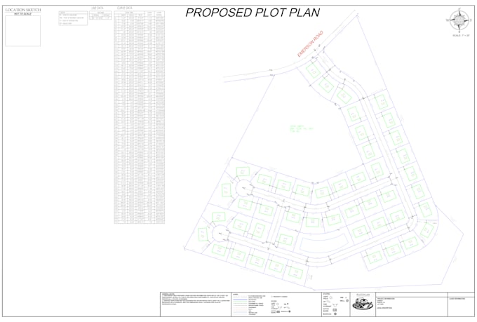 design site plan, subdivision, layout in autocad